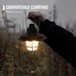 Lanterne De Camping LED - Vintage Rechargeable - Intensité Lumineuse Réglable - À Suspendre – Image 3