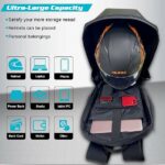 Sac à Dos De Moto Rigide Avec Éclairage LED - Résistant à L'eau et Grand Support Pour Casque Avec Écran Programmable – Image 11