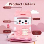 Tirelire Pour Enfants - Sécurisée - En Forme De Licorne Avec Cadenas - Rose – Image 5