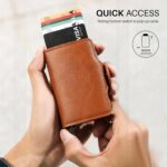 Portefeuille 2 en 1 Intelligent en Cuir Pour Cartes De Crédit - billets de banque - Métal Fin pour Homme - Pliable – Image 2