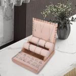 Présentoir À Bijoux Multifonctionnel - Socle En Bois Pour Colliers Boucles D'oreilles Et Bagues