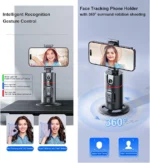 Support Trépied - Rotation à 360 Degrés - Suivi Automatique Du Visage - Support Pour Smartphone Avec Télécommande – Image 9