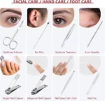 Ensemble Professionnel De Manucure et Pédicure 10 Pièces Multifonctions Avec Boîte de Cadeau – Image 2