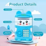 Tirelire Pour Enfants - Sécurisée - En Forme De Licorne Avec Cadenas - Bleu – Image 5