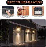 Lampes à Énergie Solaire – Étanches – Sécurité Avec Capteur - Noir – Image 11