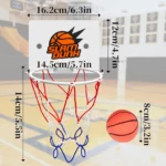 Mini Ensemble De Basket-Ball Gonflable - 2 Ballons - Panier de Basket -  Pompe - Jeu De Trempage Mural – Image 8