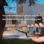 Caméra De Sécurité À Triple Objectif 2 MP - Wi-Fi 2,4 GHz - Détection De Mouvement Et De Personnes - Lnterphone Bidirectionnel - Alarme Sonore Pour Une Utilisation Intérieure Et Extérieure – Image 4