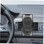 Chargeur De Voiture Sans Fil 2 En 1 - Tous Smartphones - Charge Rapide Intelligente - Infrarouge - Capteur - Support Téléphone - Noir – Image 2