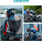 Sac à Dos De Moto Rigide Avec Éclairage LED - Résistant à L'eau et Grand Support Pour Casque Avec Écran Programmable – Image 9