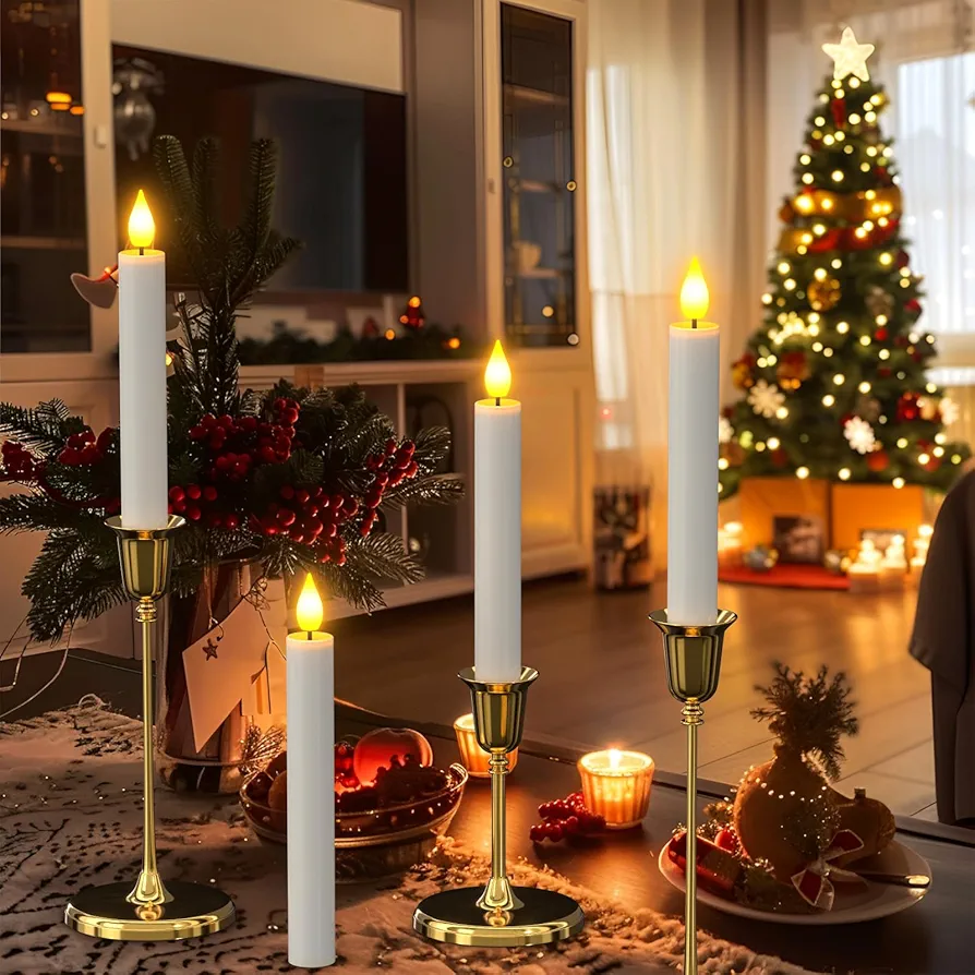 71kSaZxLWVL._AC_UF8941000_QL80_FMwebp_.webp Lot De 4 Bougies Électriques LED Sans Flamme - Décoration D'intérieur – Image 1