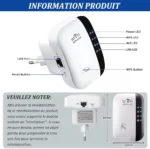 Répéteur de signal WiFi - 300 Mbps - Blanc – Image 10