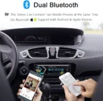 Autoradio Avec Bluetooth - 7 Coloris Disponibles - Lecteur MP3 Et Port USB - Récepteur Audio FM/WMA/TF/AUX - Appels Mains Libres - Télécommande Sans Fil – Image 7