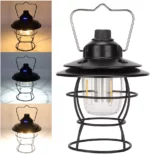 Lanterne De Camping LED - Vintage Rechargeable - Intensité Lumineuse Réglable - À Suspendre – Image 11