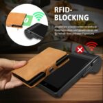 Portefeuille 2 en 1 Intelligent en Cuir Pour Cartes De Crédit - billets de banque - Métal Fin pour Homme - Pliable – Image 5