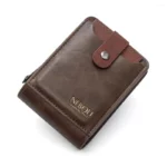 Portefeuille Avec Porte-cartes En Cuir Pour Homme - Design Élégant à Deux Volets - Avec Porte-Monnaie Intérieur - Porte-Cartes - Fermeture Éclair - Qualité Supérieure – Image 7