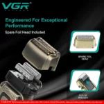 Tondeuse À Cheveux Et Rasoir Électrique Professionnel 2 En 1 VGR V-641 En Acier Inoxydable - 7500 Tr/Min - Résistante À L'eau – Image 9