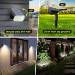 Projecteur Extérieur À Couleurs Changeantes - RGB - Indice D'étanchéité IP65 - Fixation Murale À Énergie Solaire - Allumage Extinction Automatique – Image 3