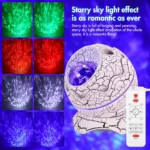 Projecteur D'aurores Boréales 4 en 1 - Lampe œuf De Dinosaure - Étoile Aurore Rechargeable - Télécommande – Image 2