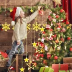 Rideau Lumineux Étoiles Et Flocons De Neige - 8 Modes D'éclairage - LED - 3 - 1.5 Mètres – Image 3