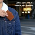 Portefeuille 2 en 1 Intelligent en Cuir Pour Cartes De Crédit - billets de banque - Métal Fin pour Homme - Pliable – Image 6