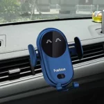 Chargeur De Voiture Sans Fil 2 En 1 - Tous Smartphones - Charge Rapide Intelligente - Infrarouge - Capteur - Support Téléphone - Bleu – Image 8