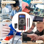 Multimètre Numérique - 2 000 Mètres - Testeur Électrique LCD Professionnel - Multimètre Numérique - Ampèremètre - Mesure de Tension AC/DC - Résistance - Diode – Image 4