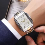 Montre Numérique De Luxe Skmei Pour Homme - Affichage Analogique-Numérique À Quartz - Acier Inoxydable - Résistante À L'eau – Image 4