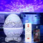 Projecteur D'aurores Boréales 4 en 1 - Lampe œuf De Dinosaure - Étoile Aurore Rechargeable - Télécommande