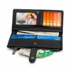 Portefeuille De Luxe Pour Femme Avec Porte-Monnaie - 100 % Cuir Véritable - Multifonctionnel - Grande Capacité - Noir – Image 3