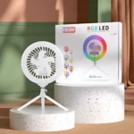 Anneau Lumineux LED RGB 3 en 1 Avec Ventilateur et Télécommande et Trépied - 16 Couleur – Image 5