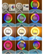 Anneau Lumineux LED RGB 3 en 1 Avec Ventilateur et Télécommande et Trépied - 16 Couleur – Image 3