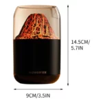Humidificateur En Forme De Volcan - Lampe À Flamme Froide Et Mini-lumière D'ambiance Silencieuse - Pour L'aromathérapie – Image 4