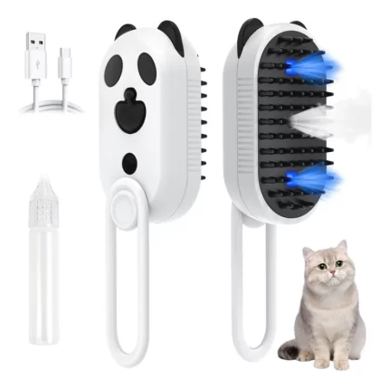 Brosse Vapeur 4 En 1 Pour Animaux - Lumière UV Pour Le Nettoyage Des Poils