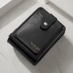 Portefeuille Avec Porte Cartes En Cuir Pour Homme - Design Élégant à Deux Volets - Avec Porte-Monnaie Intérieur - Porte-Cartes - Fermeture Éclair - Qualité Supérieure – Image 2