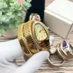 Montre De Luxe BVLGARI Pour Femme - Acier Inoxydable De Qualité Supérieure - Résistante à L’eau - Gold – Image 4