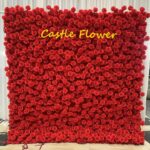 Lot de 5 Fleurs Artificielles - Décoration De Mariage Romantique Pour Fêtes D'anniversaire et Présentation De Fleurs - 40 x 60 Cm - Rouge – Image 2