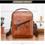 Sacs en Cuir Pour Hommes - Luxueux et à La Mode - Multi-Poches - Noir – Image 10