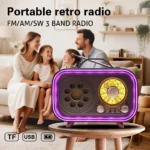 Radio FM Classique Avec Boussole - Rétroéclairée - Bluetooth - Port USB Et Carte TF – Image 10