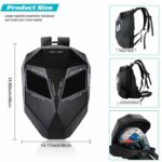 Sac à Dos De Moto Rigide Avec Éclairage LED - Résistant à L'eau et Grand Support Pour Casque Avec Écran Programmable – Image 3