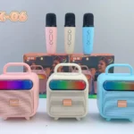 Mini Machine De karaoké - Baffle Bluetooth RGB - 2 Microphone - Sans Fil - Portable - Pour Enfants Et Adultes – Image 6