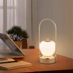 Lampe de table LED sans fil - Portable - 7 W - Doré - Rechargeable - Lumineuse – Image 9