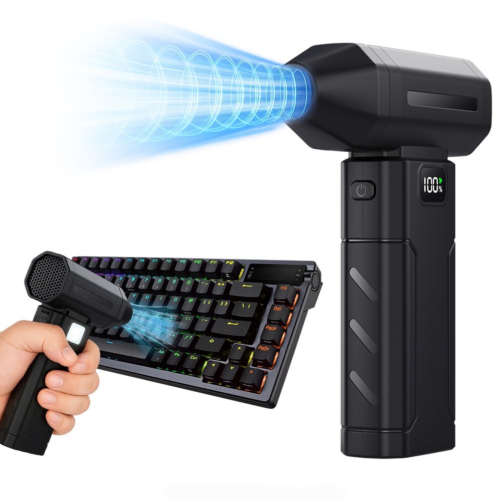 Ha28e07fa91aa434b8294f1f126a93fd7h-1.jpg Mini Souffleur D'air - Ventilateur Puissant - Pour Le Nettoyage - Multi-usages – Image 1