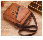 Sacs en Cuir Pour Hommes - Luxueux et à La Mode - Multi-Poches - Noir – Image 11