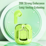 Écouteurs De Sport Sans Fil - Affichage Numérique De la Puissance à LED - Nouveau Son Stéréo - Vert – Image 5
