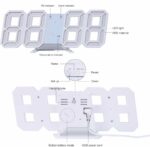 Horloge Digital Led 3D - Affichage 24 et 12 Heures - Alarme Snooze - Température - Rose – Image 5