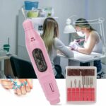 Ponceuse Électrique 6 en 1 - Stylo Pour Manucure Pédicure - Rose