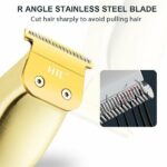 Tondeuse Professionnelle Electrique à Cheveux et Barbe - Ecran LCD - Jaune – Image 4