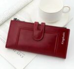 Portefeuille Cuir De Haute Qualité - Téléphone Portable - Multicartes - Grand - Élégant - Bordeaux – Image 7