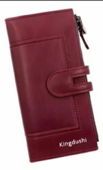 Portefeuille Cuir De Haute Qualité - Téléphone Portable - Multicartes - Grand - Élégant - Bordeaux – Image 8