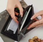 Portefeuille Cuir De Haute Qualité - Téléphone Portable - Multicartes - Grand - Élégant - Unixe - Noir – Image 5